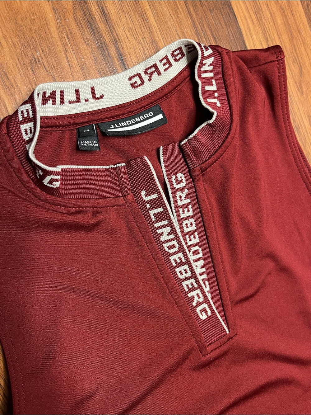 J.Lindeberg Athletic Women’s Leya Sleeveless Top in Cabernet Golf OEKO-TEX - Picture 9 of 10